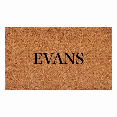 Calloway Mills Personalized Door Mat, Black, Natural, 17 in W x 29 in L 111271729